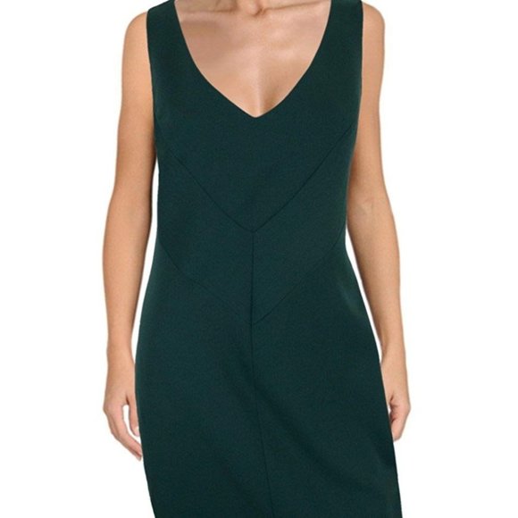 Black Halo Sheath with Cross Detail Casual Dress
